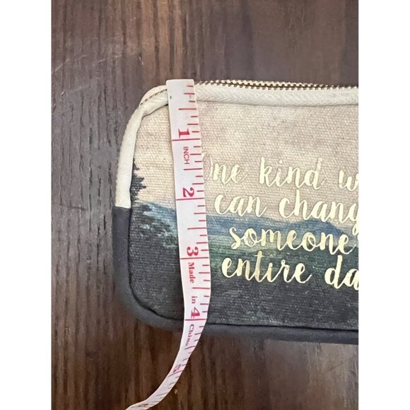 One Kind Word Can Change Someone's Entire Day Canvas Wallet Wristlet - Picture 7 of 7